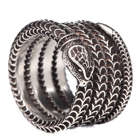 gucci garden silver snake ring